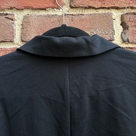 Eileen Fisher $278 Cotton Blend Ponte Notch Collar Blazer Jacket Black 1X NEW - Picture 7 of 10